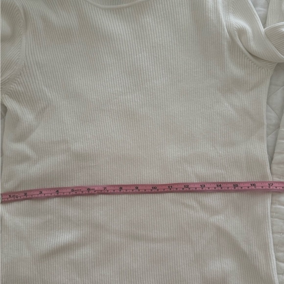 Halogen Womens Ribbed White Sweater L Long Sleeve Round Neck Soft Blend Fabric - Picture 15 of 16